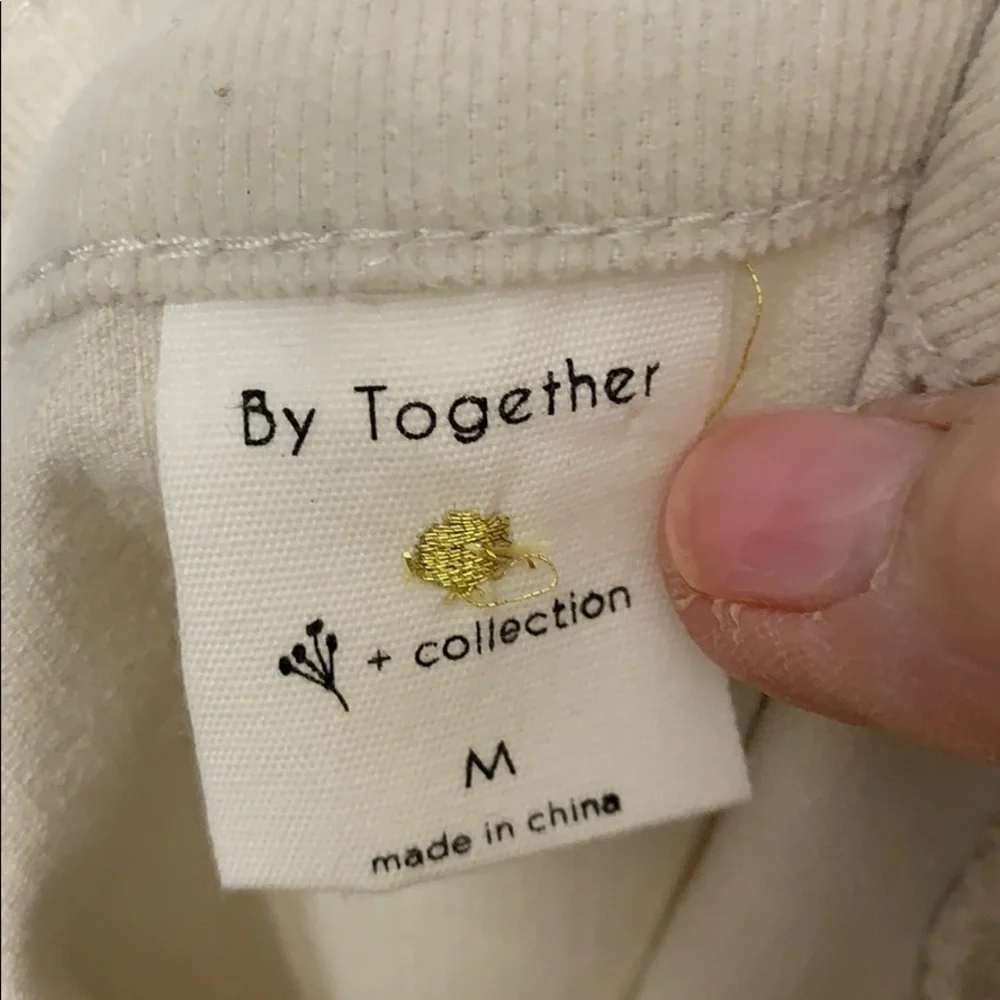 By Together, Cream corduroy miniskirt with tortoise color buttons 🌟HP 9/20🌟